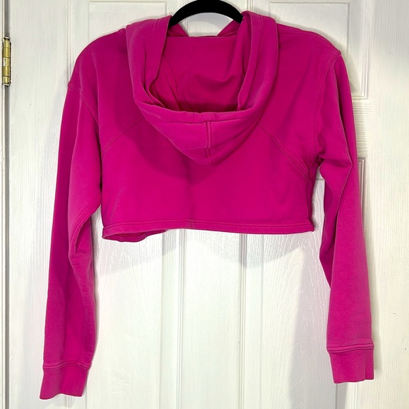 Lululemon All Yours Cropped Hoodie in Sonic Pink size 6 - Picture 3 of 4